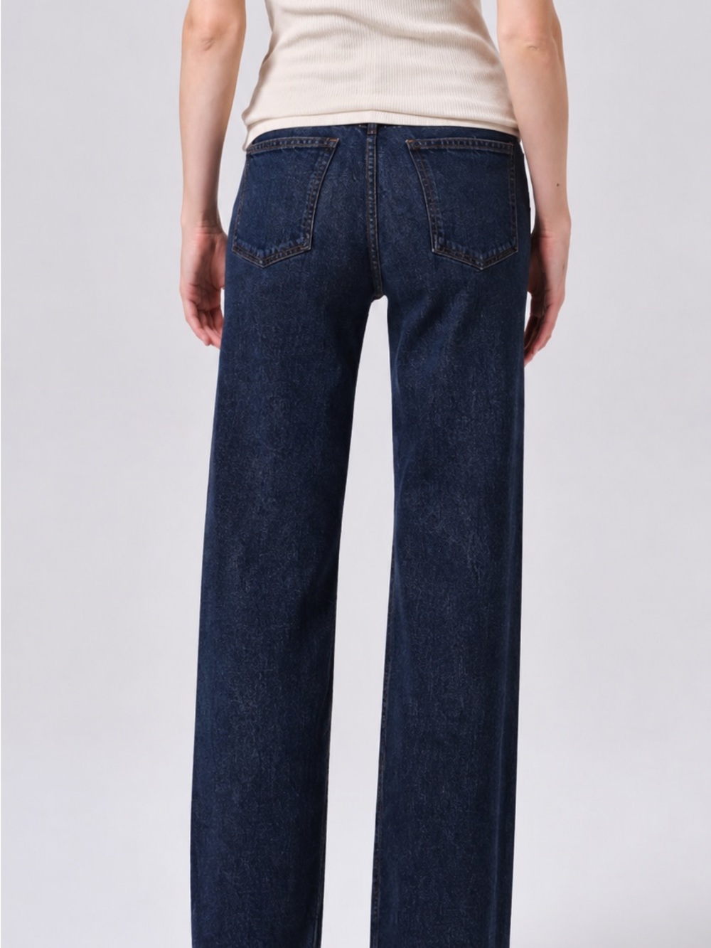 AGOLDE Ren High Rise Wide Leg Jeans Dark Indigo Size 28 - Picture 2 of 8